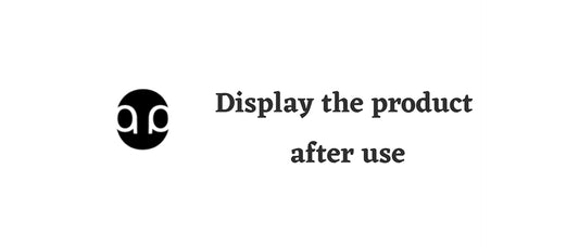 Display the product after use