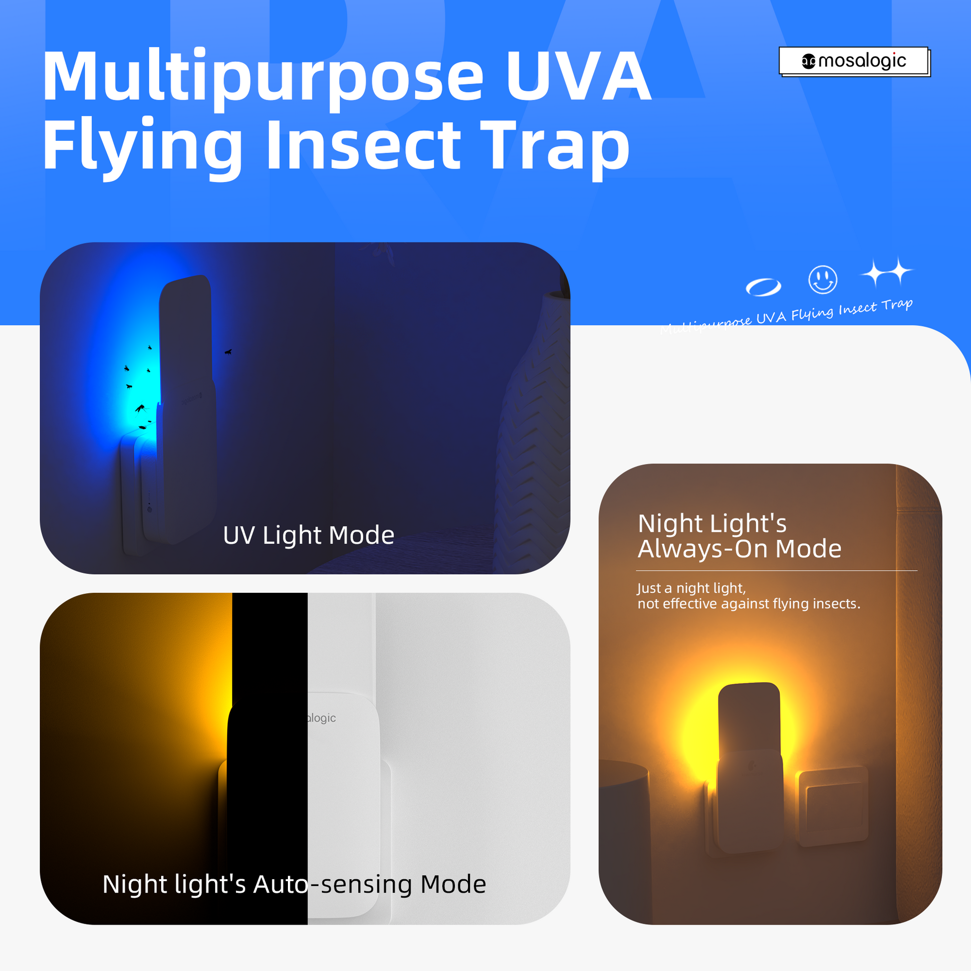 Mosalogic Plug In UVA Flying Insect Trap Starter Fly Mosquito Fruit Flies  Killer - Ecc Tur Blog